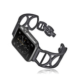 Fashion Hollow Metal Watch Band For Apple Watch SE/6/5/4/3/2/1(Black)