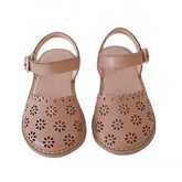 Kids Girls Sandals Anti-Slip Closed Toe Classic Flats for Summer-Khaki