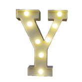 Decorative Led Light Up Number Letters White Plastic Marquee Number Lights Sign Party Wedding Decor Battery Operated (Y)