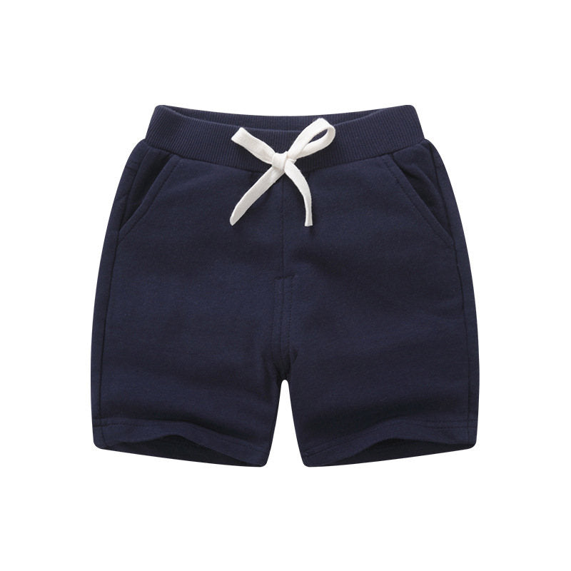 Kids 3 Pack 100% Cotton Sport Jogger Shorts Casual Elastic Pants-E