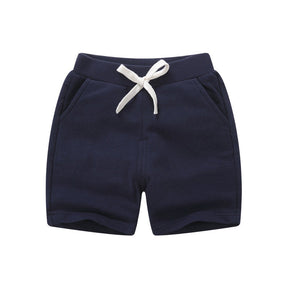 Kids 3 Pack 100% Cotton Sport Jogger Shorts Casual Elastic Pants-G