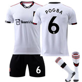 POGBA #6 Manchester United Away Jersey 2022/23 Soccer Jersey Kit For Adult Kids