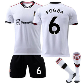POGBA #6 Manchester United Away Jersey 2022/23 Soccer Jersey Kit For Adult Kids