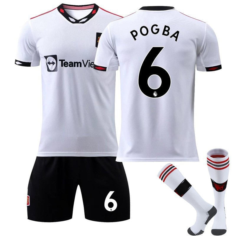 POGBA #6 Manchester United Away Jersey 2022/23 Soccer Jersey Kit For Adult Kids