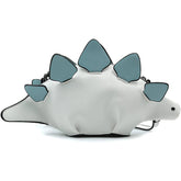 Dinosaur Shoulder Purses PU Stegosaurus CrossBody Bag for Girl Women-White