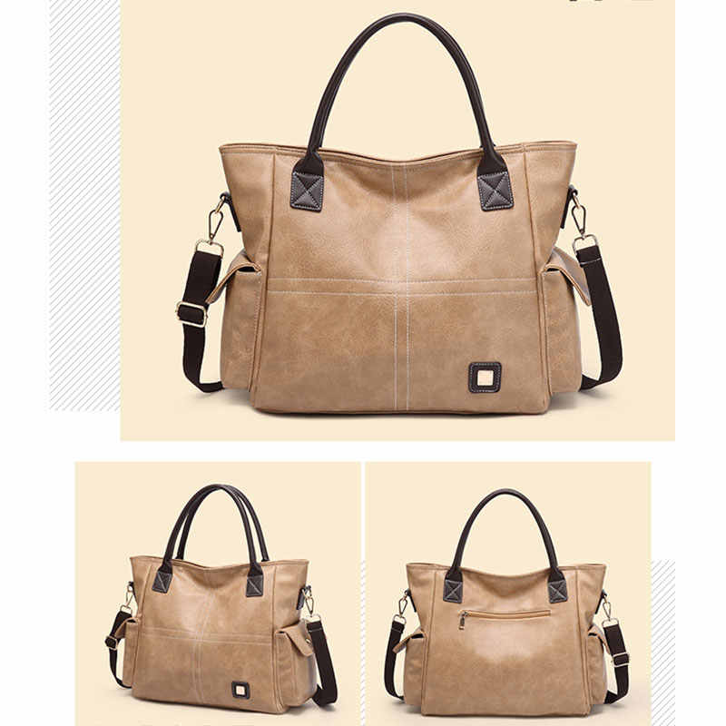 Large Hobo Handbags for Women Sturdy Top Handle Shoulder Bags with Adjustable Strap-Khaki