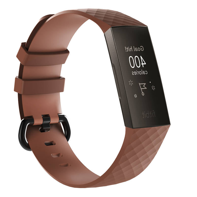 Watch Band For Fitbit Charge 3 Smart Watch Replacement Accessories-Coffee