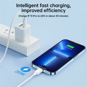 Type-C to Lightning 20W Fast Charging Cable for iPhone 14 Pro 13 Pro Max-White