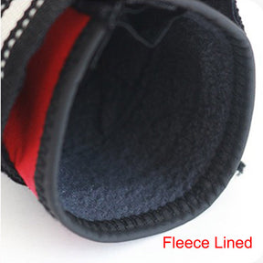 4 Pcs Dog Shoes Non-Slip Warm with Reflective Straps for Middle Large Dogs-Black