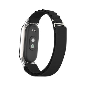 Nylon Sports Strap with Adjustable Metal G-hook for Mi 8 Watch-Black A
