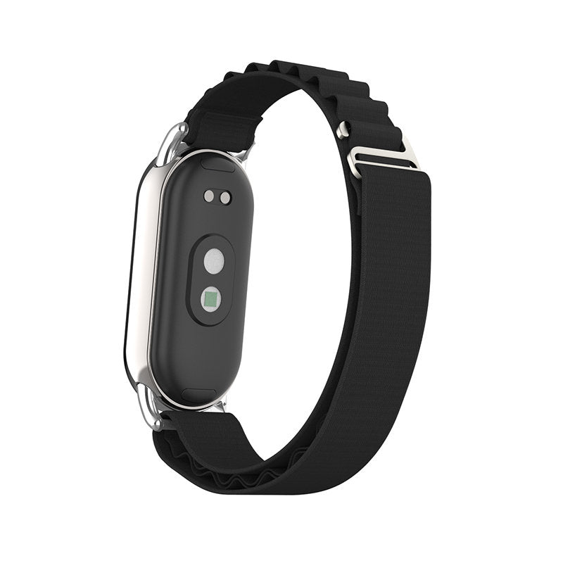 Nylon Sports Strap with Adjustable Metal G-hook for Mi 8 Watch-Black A