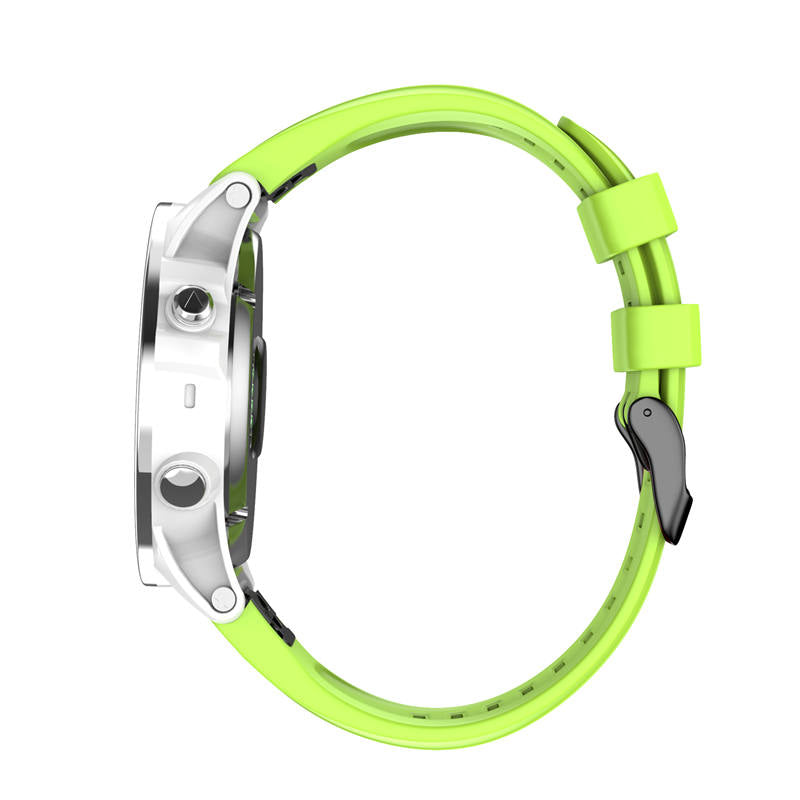 Silicone Replacement Band 20mm Quick Release Easy Fit For Garmin Fenix 5S/5S Plus/6S/6S Pro Smartwatch Black Steel Buckle-Lime