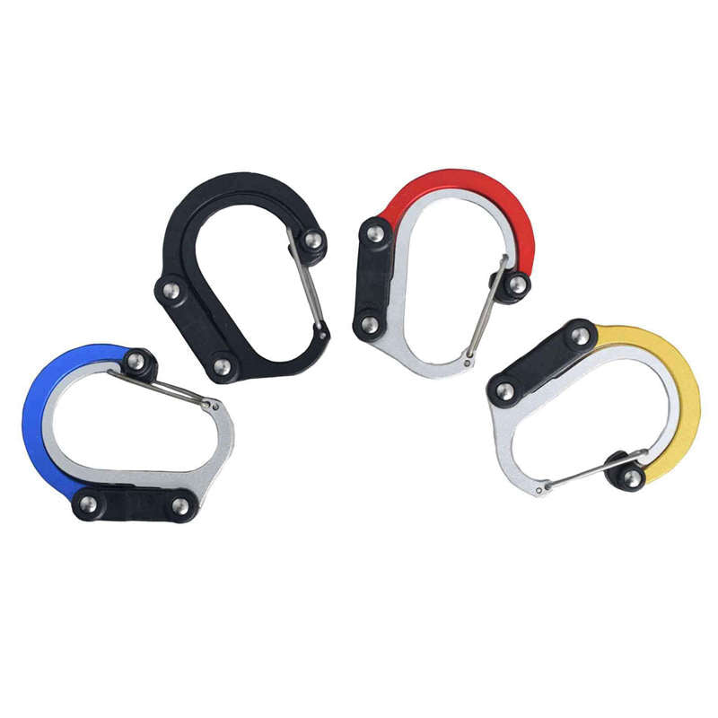 4Pcs Small Carabiner Clip D Ring Hook for Camping Hiking