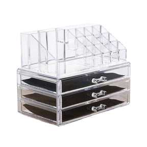 Clear Cosmetic Storage Organizer Skin Care Lipstick Display Box-D