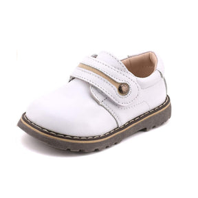 Toddler Boys Leather Loafers British Style Comfort Oxford Dress Shoes-White