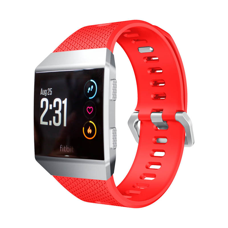 Soft Silicone Band For Fitbit Ionic Smart Watch Replacement Accessories-Red