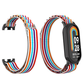 Nylon Sports Strap with Adjustable Metal G-hook for Mi 8 Watch-Colorful B