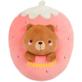 Bear Plush Stuffed Animal Pillow-Cute Strawberry Squishy Hugging Plushie-Gifts for Kids