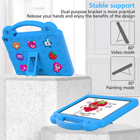 Strawberry Tablet Case With Holder Shoulder Strap for ONN 10.1 Inch 2022 Gen3-SkyBlue