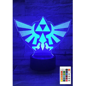 Triangle 3D Night Light 7 Colors with Remote Control for Kids Bedroom