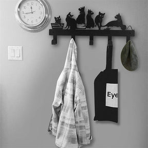 Home & LivingAesthetic Bathroom Towel Rack for Wall Mount Space Saving Towel Holder Hooks -Cat