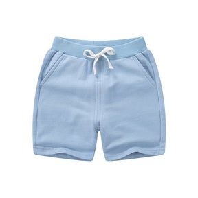 Kids 3 Pack 100% Cotton Sport Jogger Shorts Casual Elastic Pants-G