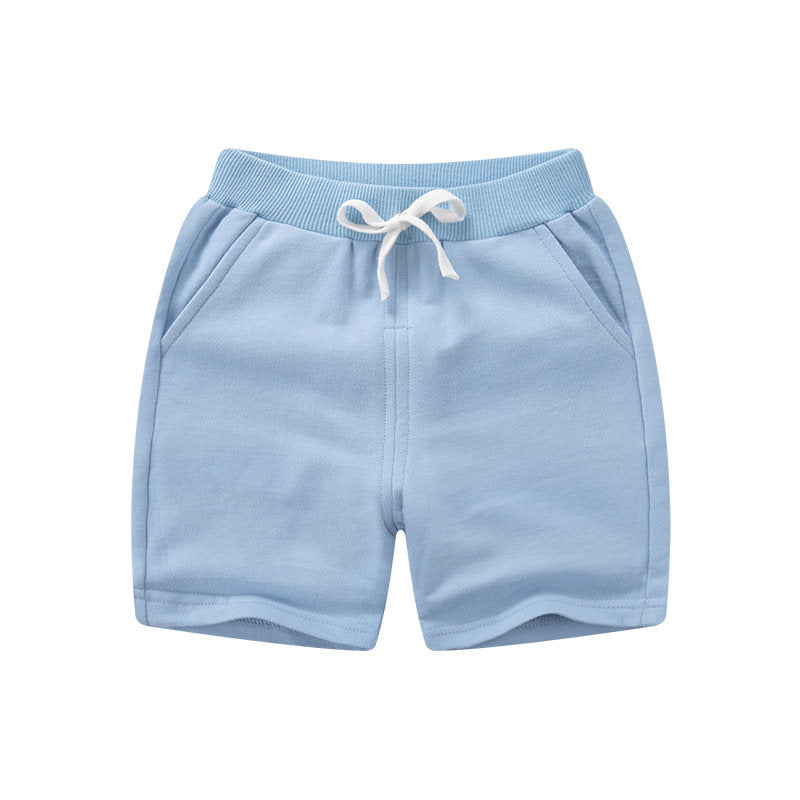 Kids 3 Pack 100% Cotton Sport Jogger Shorts Casual Elastic Pants-H