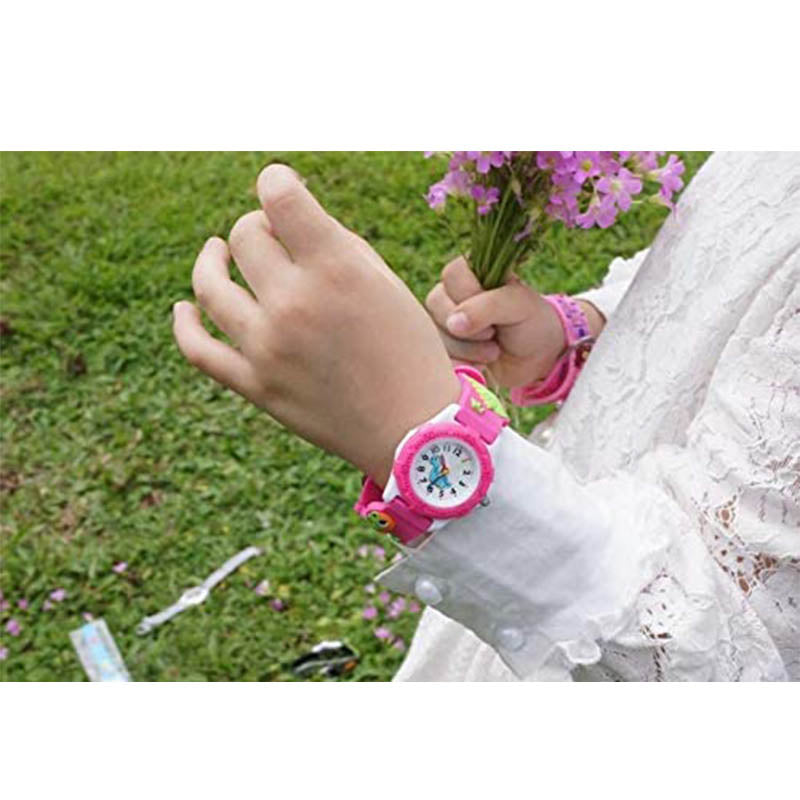 Girls Watch 3D Cute Dinosaur Waterproof Watches-Pink