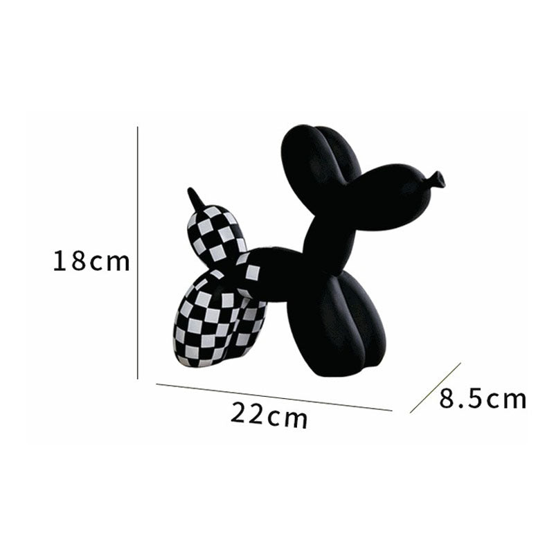 Cute Balloon Dog Statue Modern Home Decoration-Black