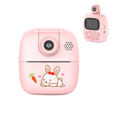Kids HD Digital Camera Printable with Rotating Lens for 3-12 Years-Pink