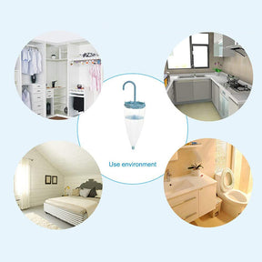 Pack of 4 Umbrella Shape Hanging Moisture Absorber for Wardrobe Multicolor