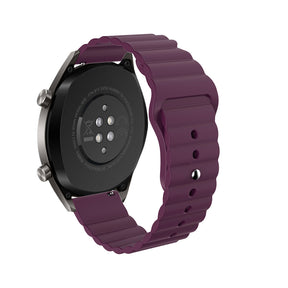 Wave Style Silicone Watch Band For Samsung Galaxy Watch 42/46mm Gear S3 Frontier/Classic(Purple)