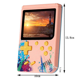 3.0inch Screen Retro Handheld Game Console 500 Classic FC Games Support to TV Output-Pink