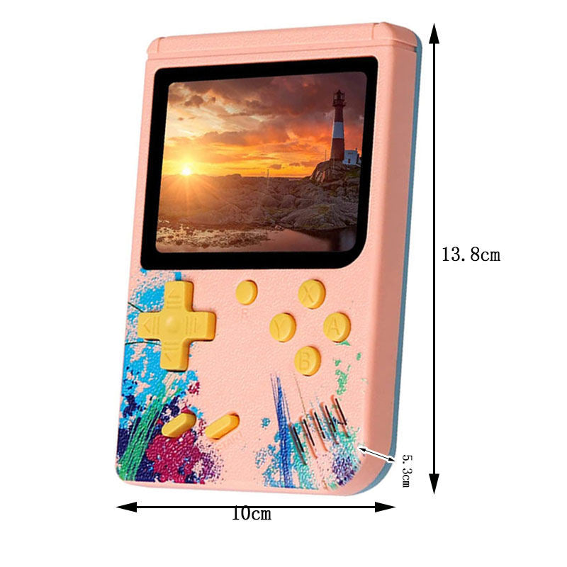 3.0inch Screen Retro Handheld Game Console 500 Classic FC Games Support to TV Output-Pink