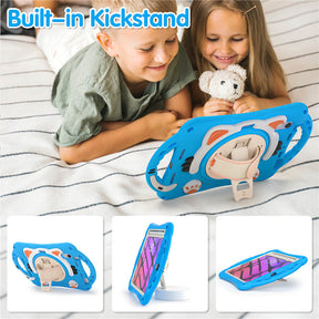 CatA iPad Silicone Case For iPad Mini 6 Built-in Handle Stand With a Strap-Light Blue