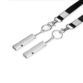 2Pcs Outdoor Survival Whistles With Carabiner And Lanyard