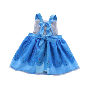 Girls Princess Apron Strap Dress Backless Smock-Anna