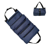 Multi-Purpose Roll up Tool Bag Organizer for Car Camping Gear-DarkBlue