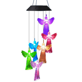 Colorful Solar Wind Chimes Gardening Gift for Mother And Grandma Christmas Decoration-ClearAngel