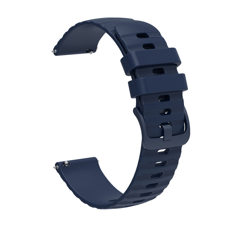 Silicone Watch Band Wave Pockmark for Samsung Cear S2 Huawei Watch GT-NavyBlue