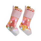 2 Pack LED Christmas Stockings Set for Family Holiday Party Decor