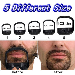 Mens Beard Styling Tools 5 Sizes Set All-In-One Tool Use With A Beard Trimmer-Black