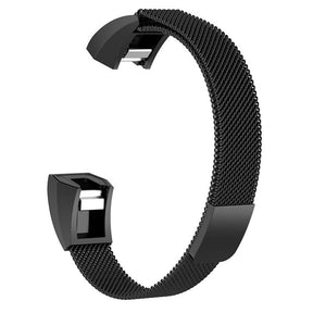 Magnetic Milanese Stainless Steel Strap  For Fitbit Alta/Alta HR Fashion Accessorie-Black