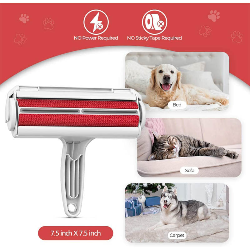 Pet Hair Remover Roller Dog & Cat Fur Remover with Self-Cleaning Base Hair Removal Tool