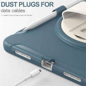 Tablet Case For iPad 10th with 360¡ã Kickstand/Hand Strap Shockproof-Blue2