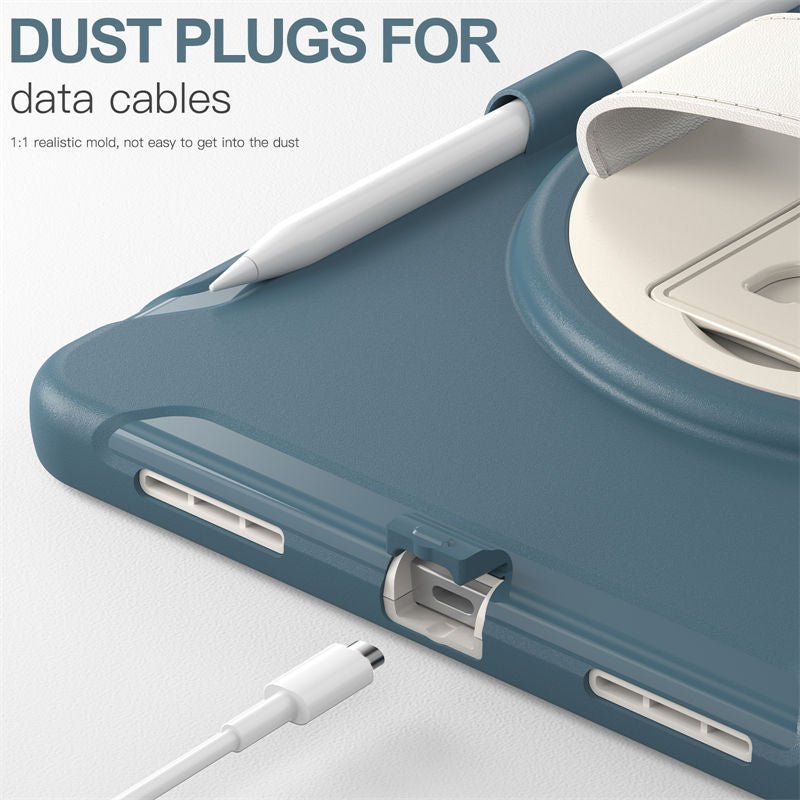 Tablet Case For iPad 10th with 360¡ã Kickstand/Hand Strap Shockproof-Blue2