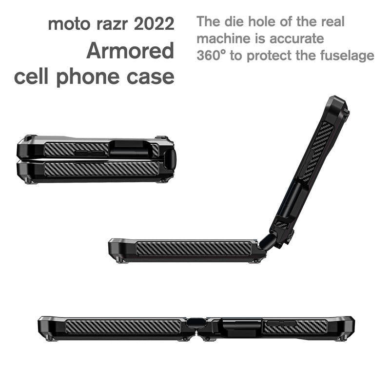 Armorer Full-Body Rugged Protection Case for Moto RAZR 5G Flip Phone 2022-Black