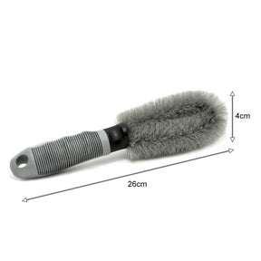 Car Wheel and Rim Detailing Brush with Comfort Grip-Straight Brush