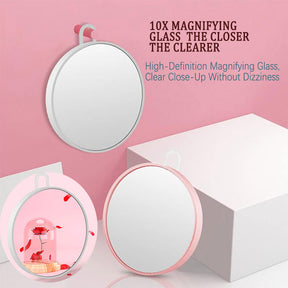 10x Magnifying Pocket Makeup Mirror-White