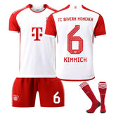 Bayern Home Jersey KIMMICH #6 Soccer Jersey Kids Adult 3-Pieces Jersey Kits